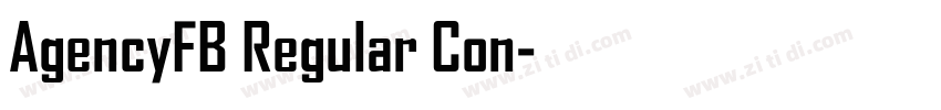 AgencyFB Regular Con字体转换